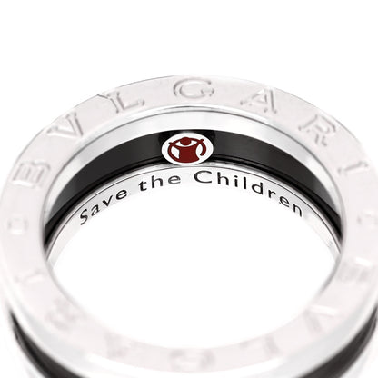 Bulgari Sterling Silver Ceramic Save The Children One-Band Ring 48 4.5 4 of 6