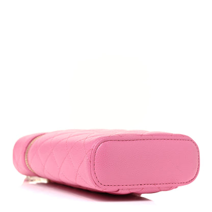 Chanel Caviar Quilted Phone Holder With Chain Pink 4 of 11