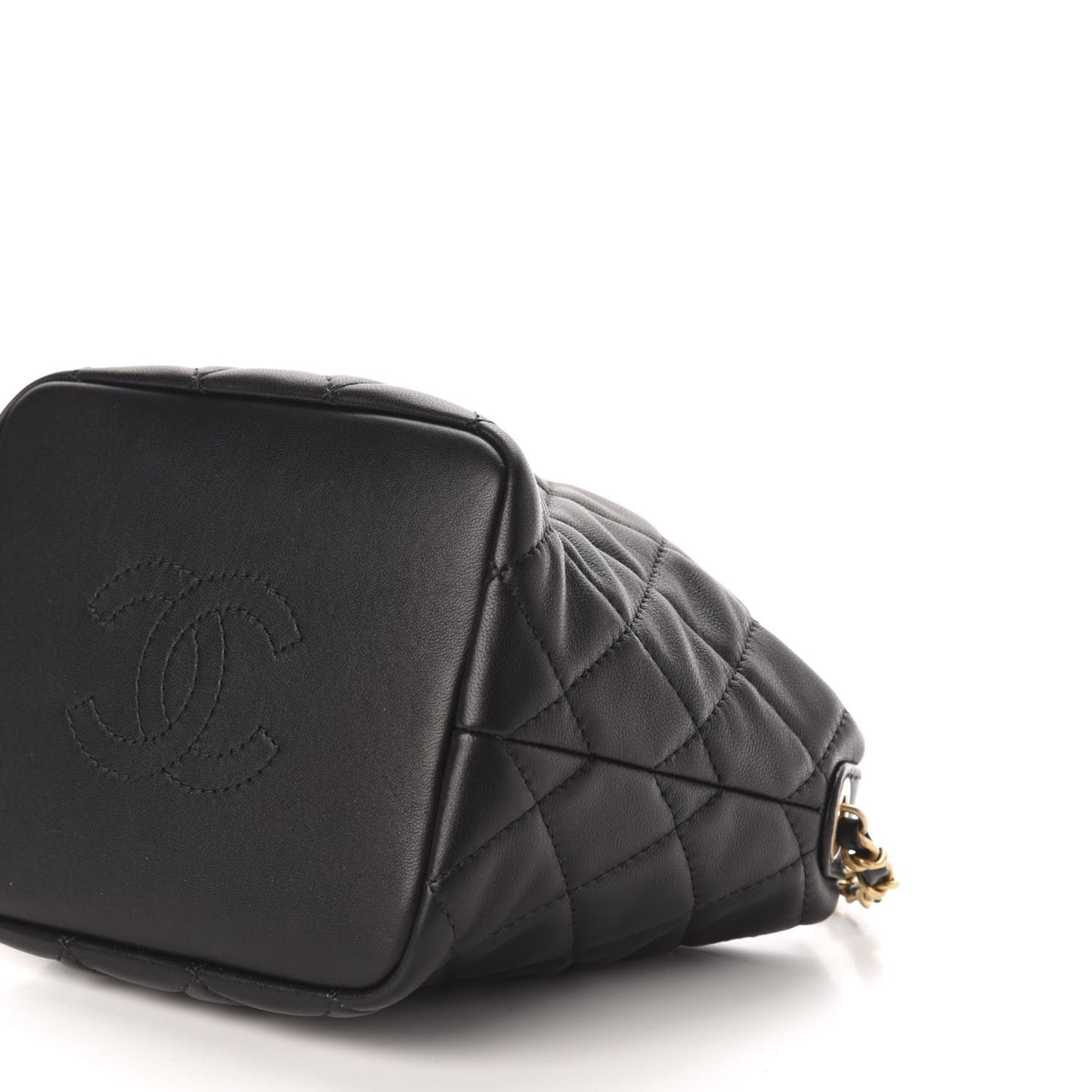 Lambskin Quilted Small Perfect Meeting Hobo Black
