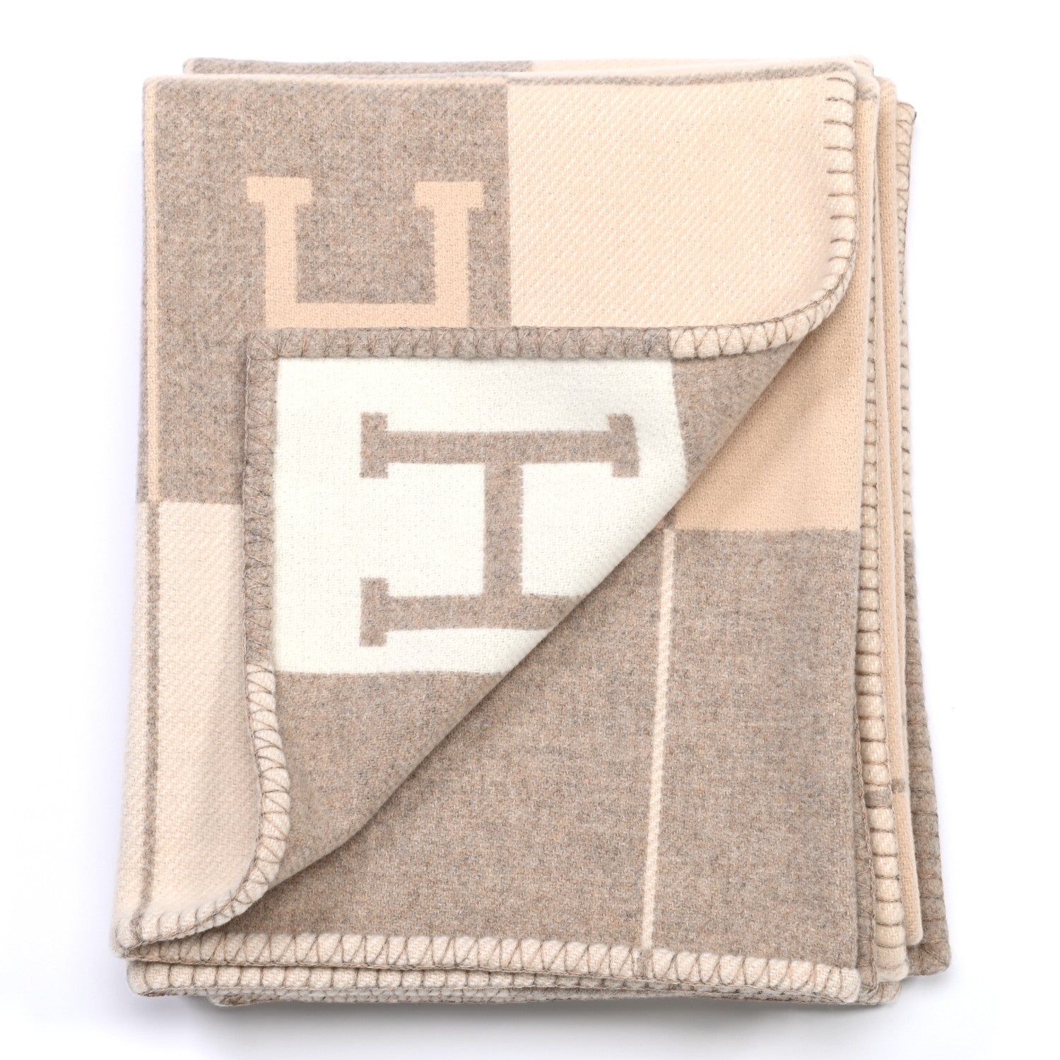 Hermes Wool Cashmere Avalon III Blanket Coco Camomille 4 of 6