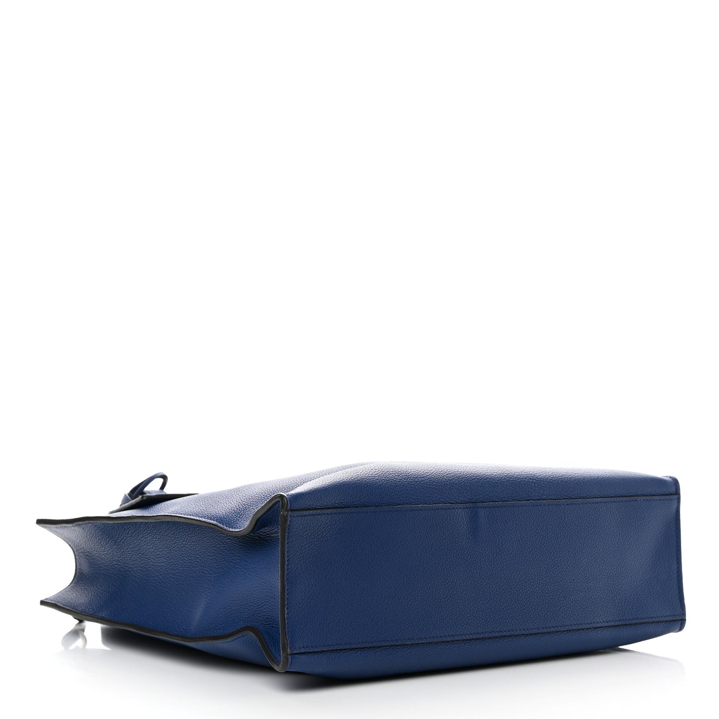 Vitello Daino Shopping Tote Blue