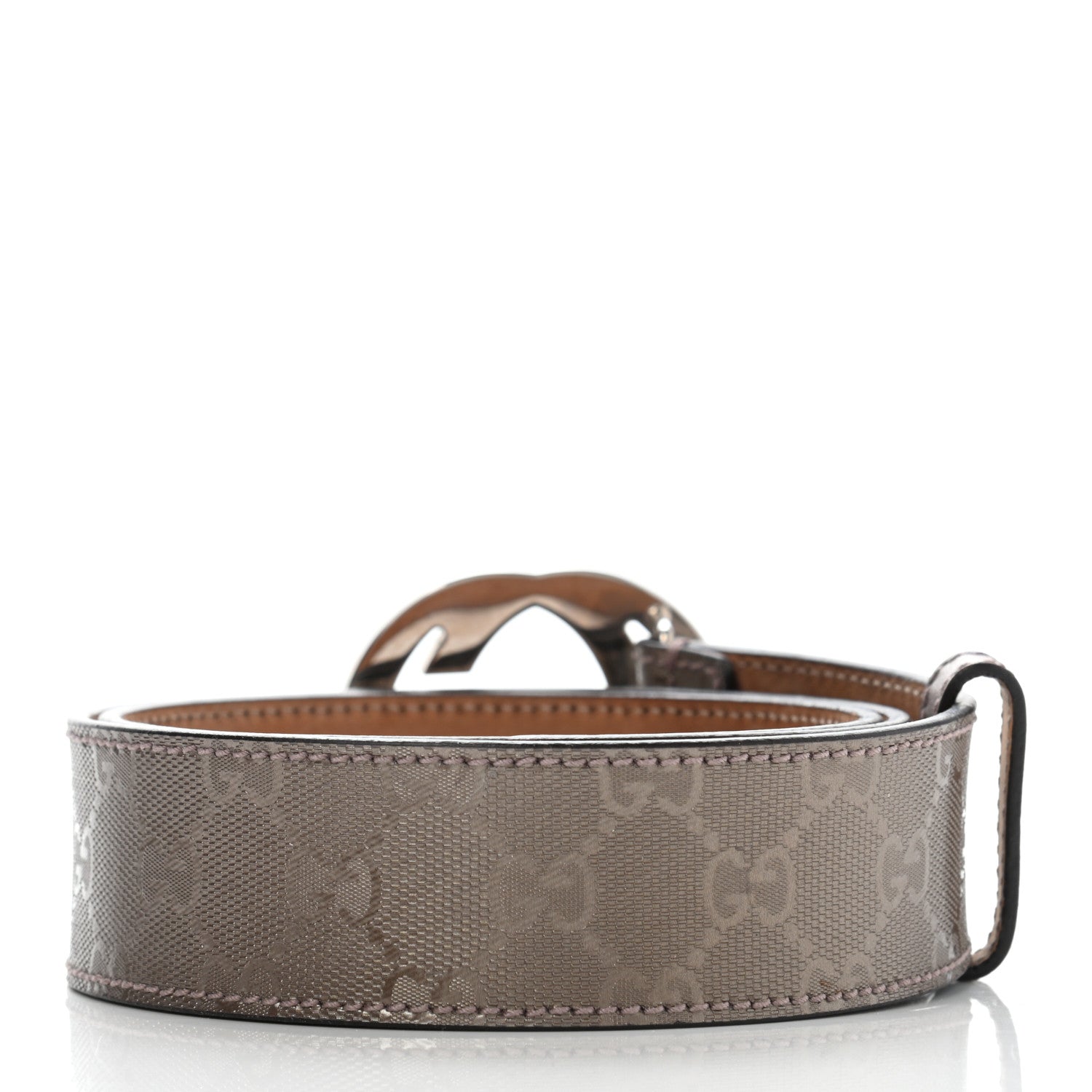 Gucci Imprime Monogram Interlocking G Belt 84 34 Mauve 2 of 8
