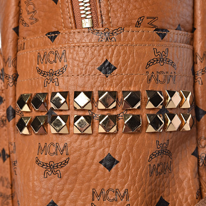 MCM Visetos Medium Side Studs Stark Backpack Cognac 14 of 16