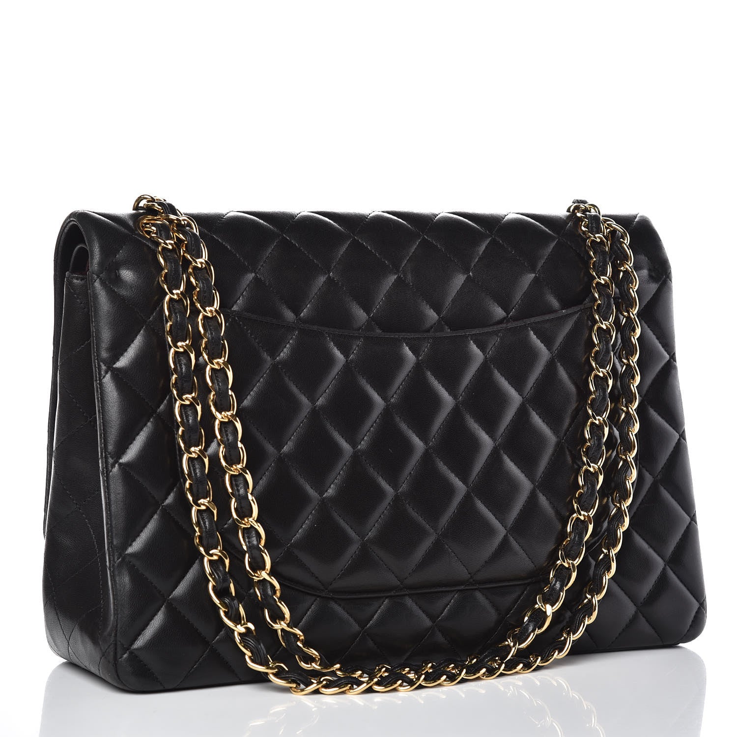Chanel Lambskin Quilted Maxi Double Flap Black 3 of 17