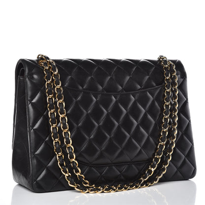 Chanel Lambskin Quilted Maxi Double Flap Black 3 of 17