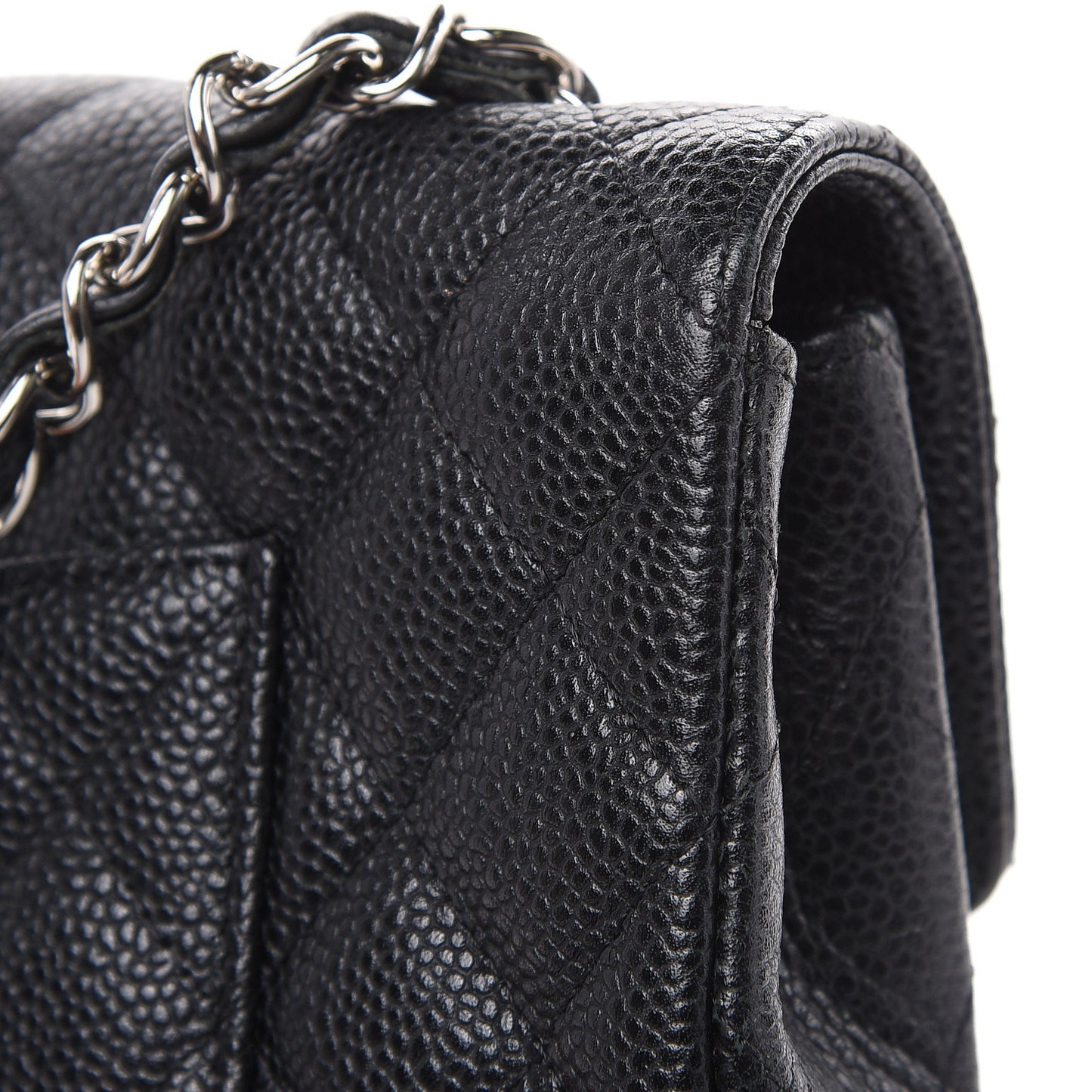 Caviar Quilted East West Flap Black