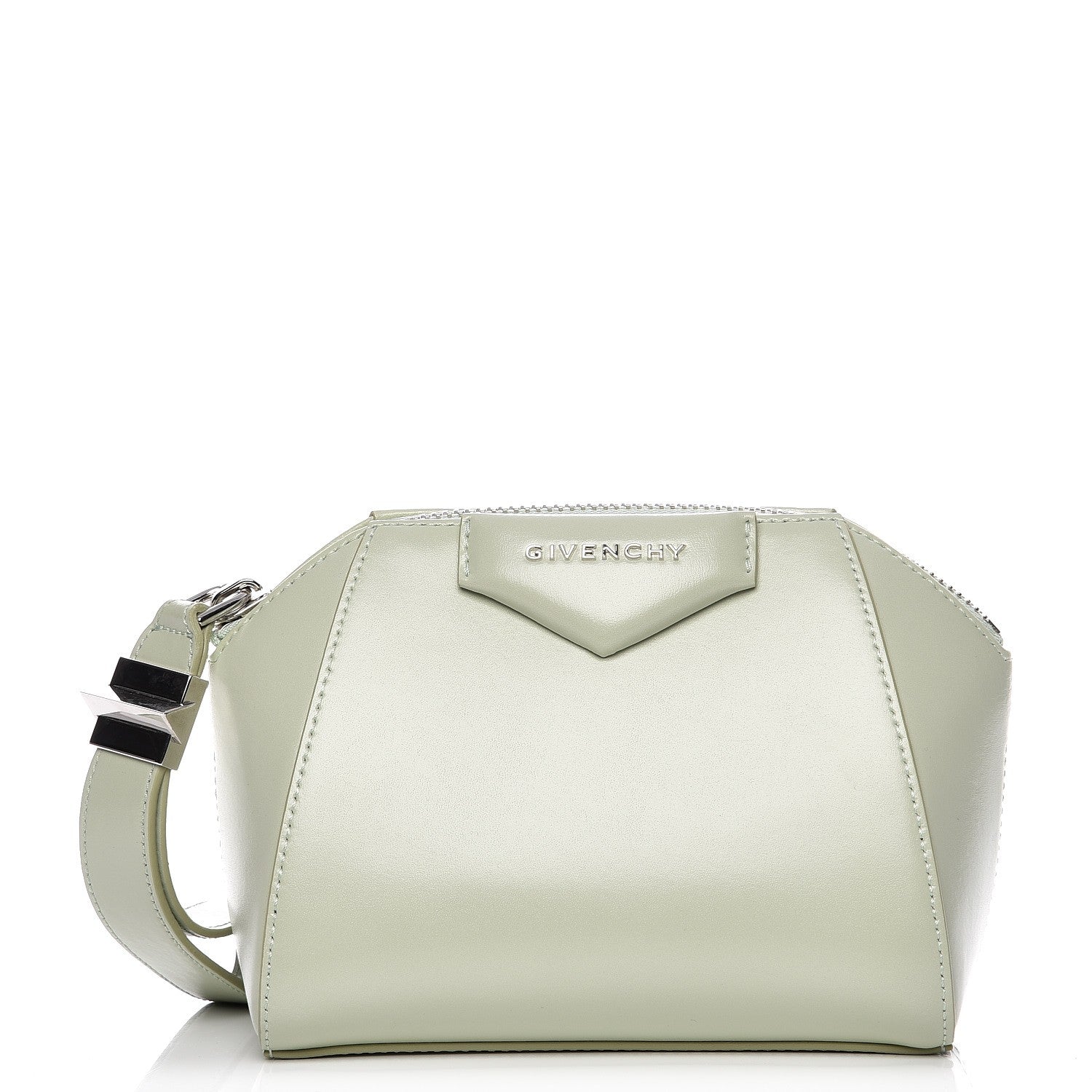 Givenchy Shiny Lord Calfskin Antigona Wristlet Aqua Green 1 of 7