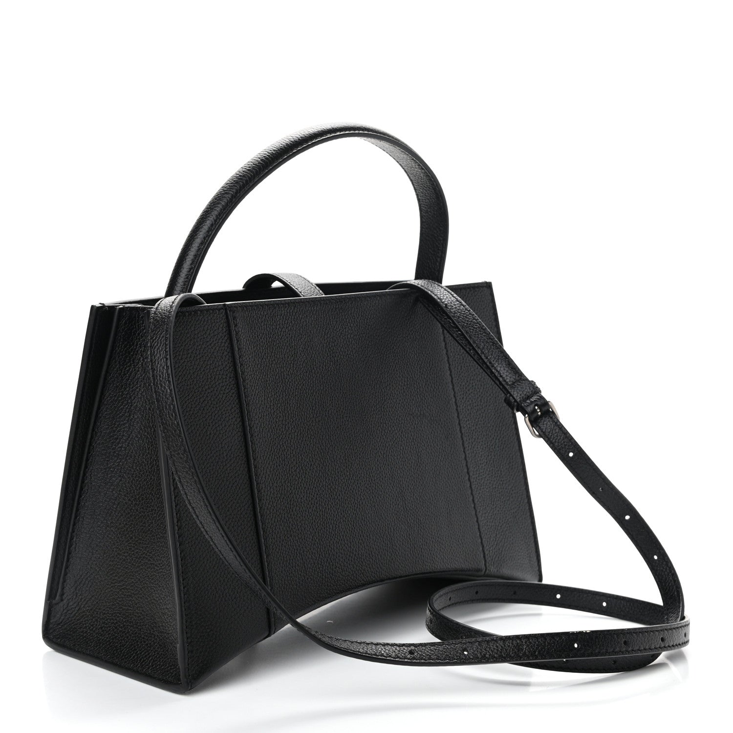 Balenciaga Grained Calfskin XS Hourglass East West Tote Black 3 of 9