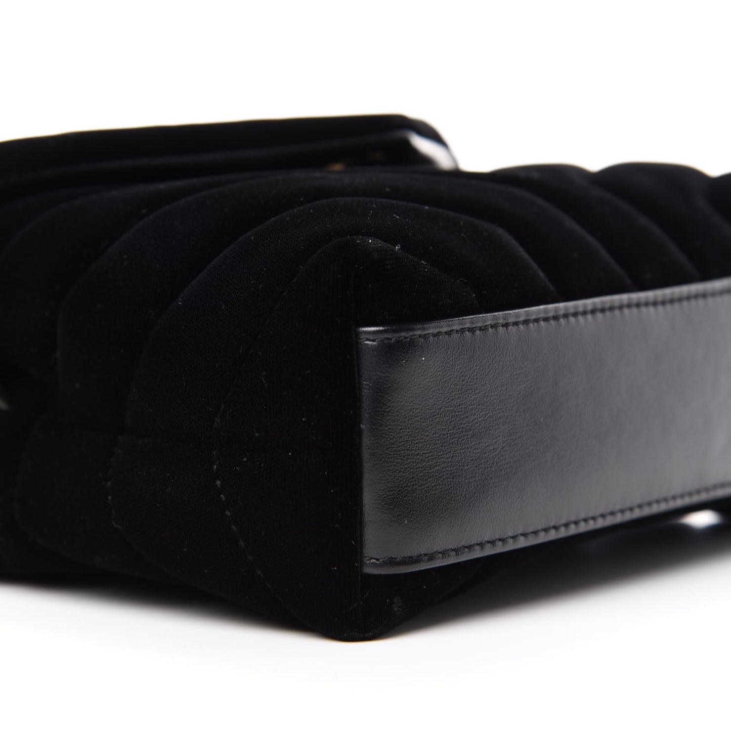Velvet Y Quilted Monogram Toy Loulou Chain Satchel French Black