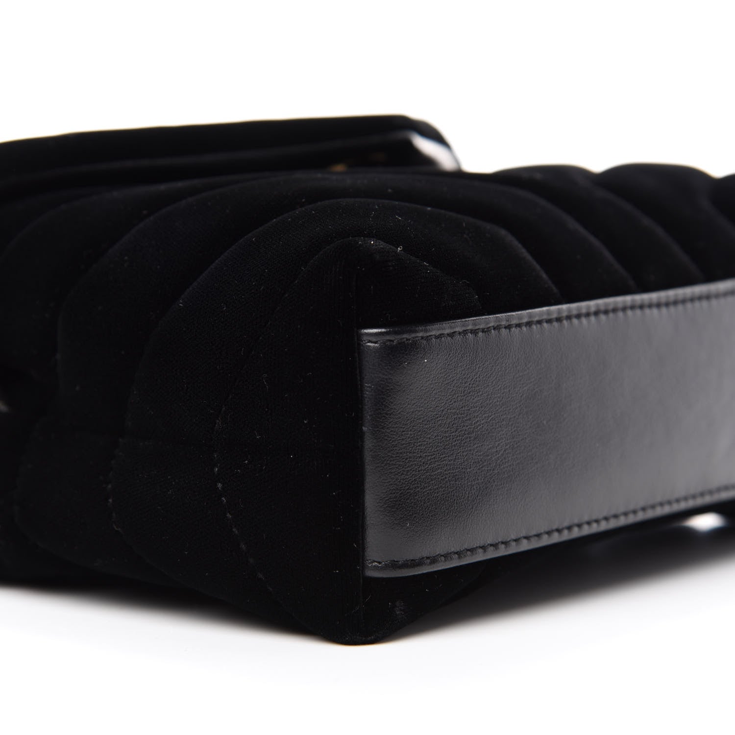 Saint Laurent Velvet Y Quilted Monogram Toy Loulou Chain Satchel French Black 6 of 13