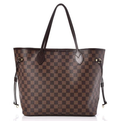 Louis Vuitton Damier Ebene Neo Neverfull MM Rose Ballerine 1 of 14