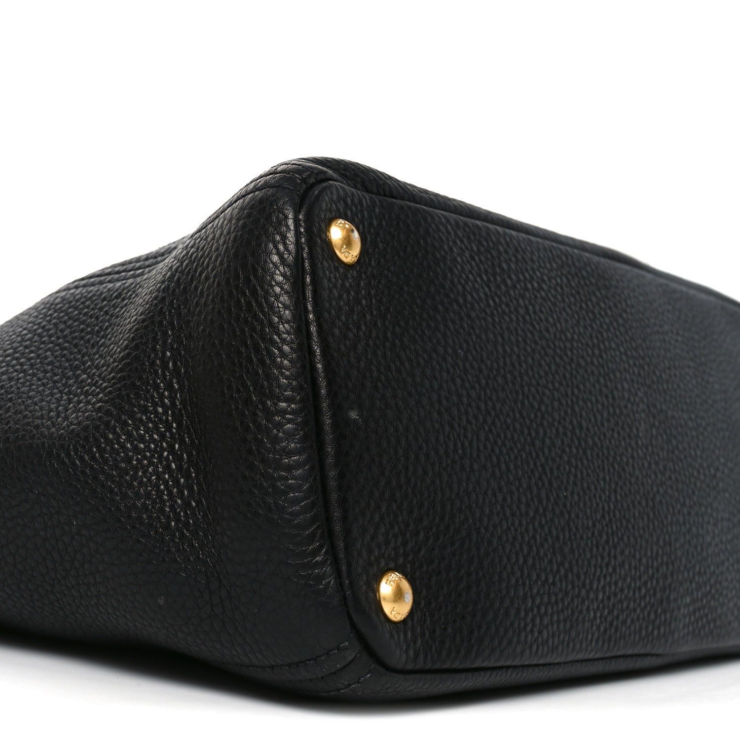 Prada Vitello Daino Side Pocket Tote Black 8 of 9