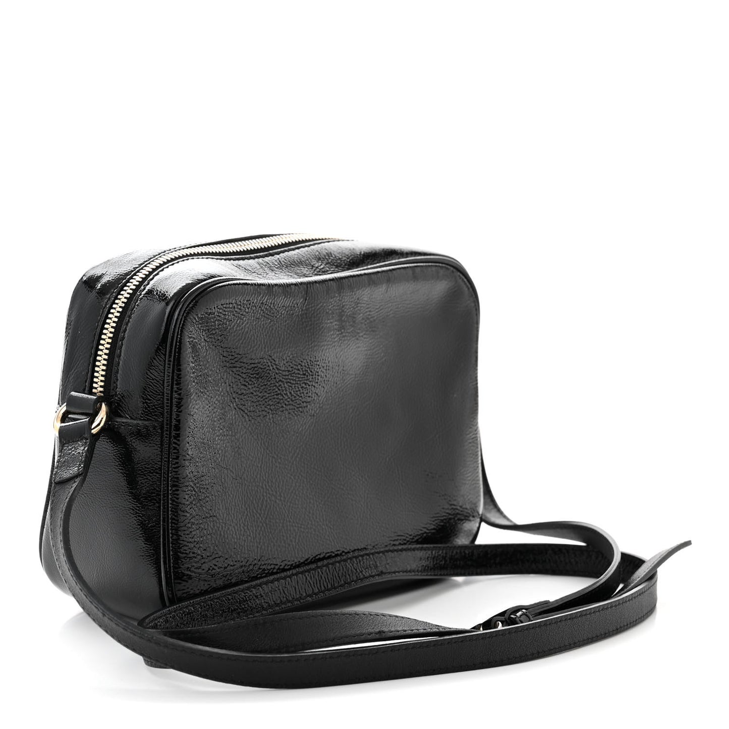 Soft Patent Small Soho Disco Bag Black