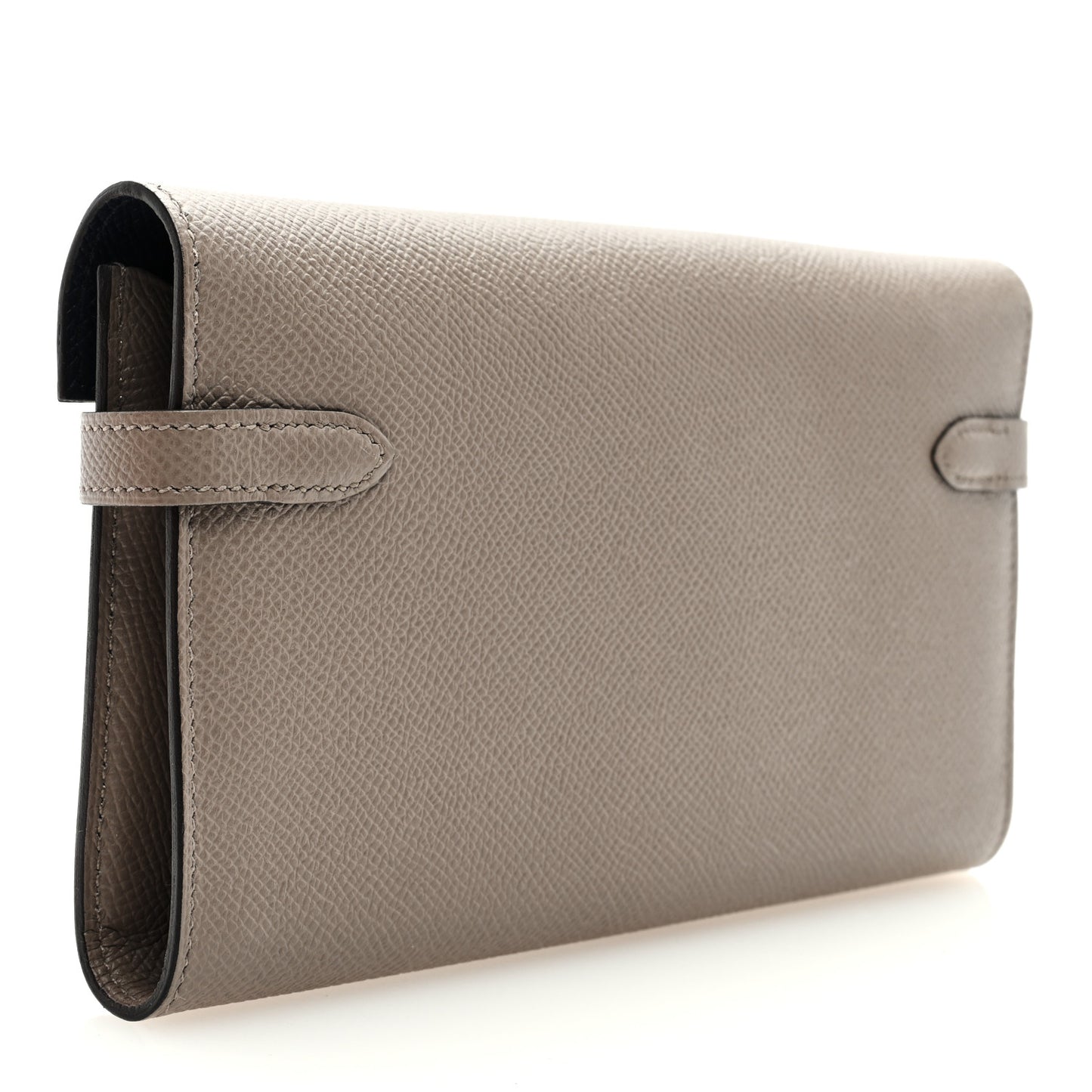 Epsom Verso Kelly Longue Wallet Gris Asphalt Bleu Indigo