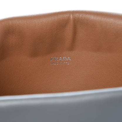 Prada Vitello Soft Chain Horizontal Shoulder Bag Marmo Cannela 8 of 16