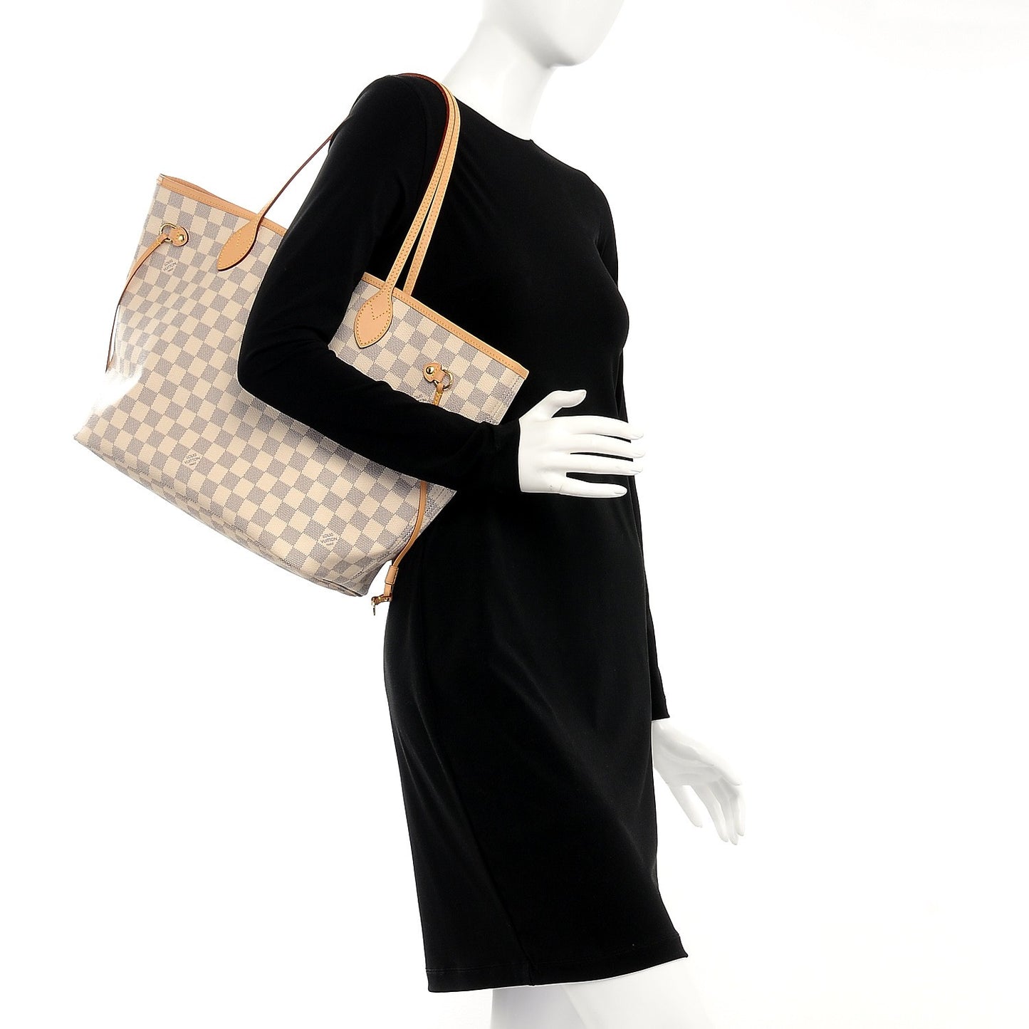 Damier Azur Neo Neverfull MM Rose Ballerine