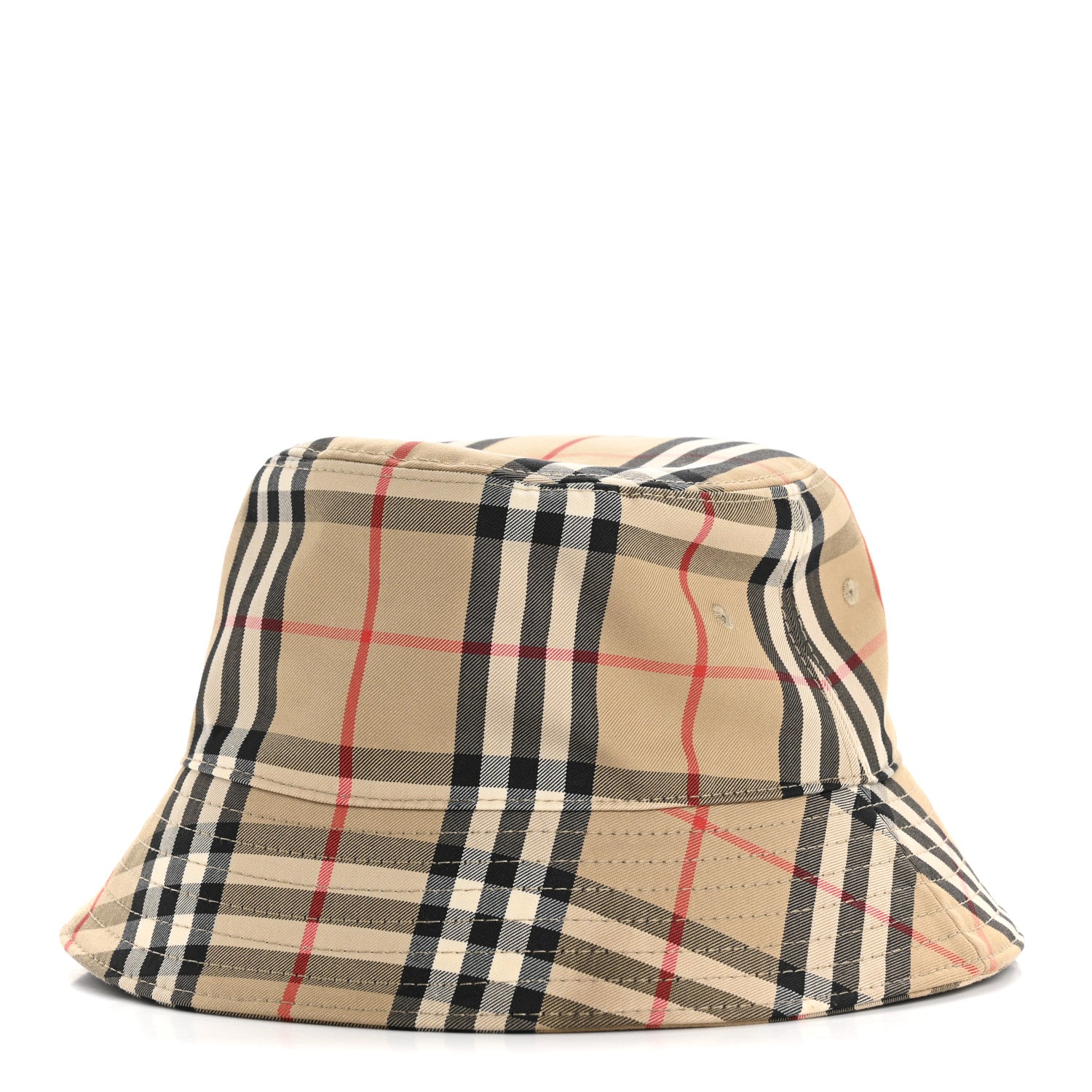 Burberry Technical Cotton Vintage Check Bucket Hat S Archive Beige 1 of 9