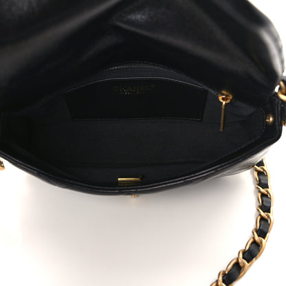 Chanel Shiny Lambskin Quilted Chain Around Flap Bag Black 5 of 12