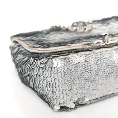 Chanel Sequin Paillette Small Flap Grey 8 of 9