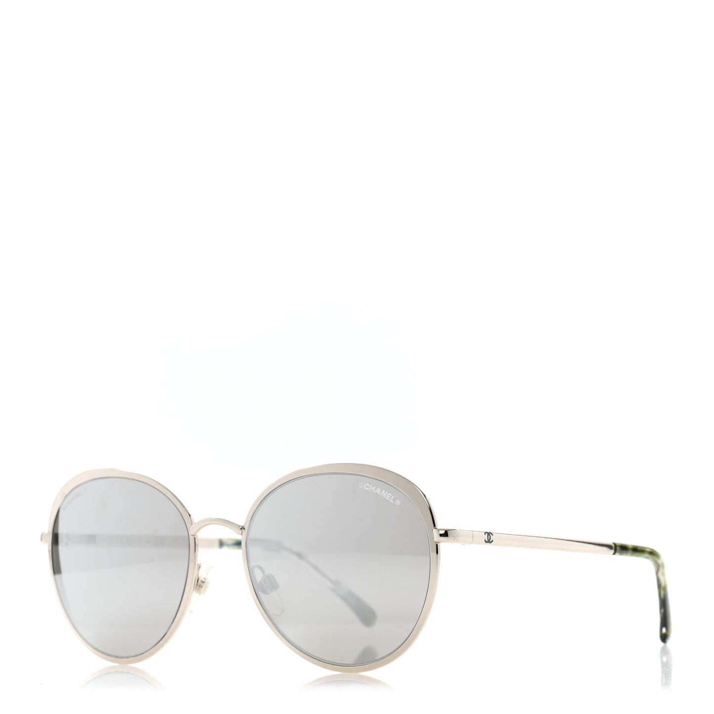 Round Spring Sunglasses 4206 Silver