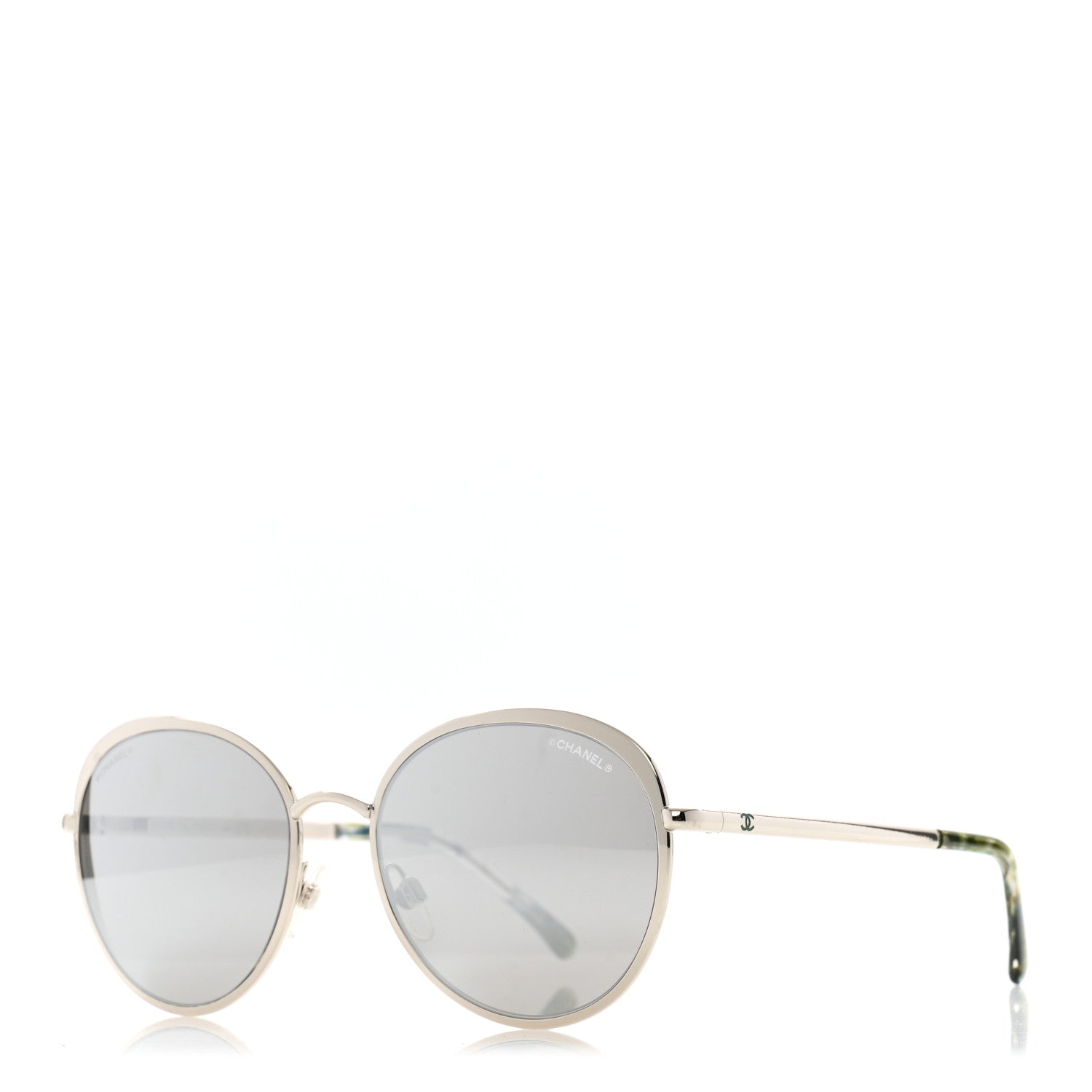 Chanel Round Spring Sunglasses 4206 Silver 1 of 8