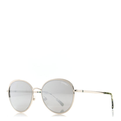Chanel Round Spring Sunglasses 4206 Silver 1 of 8