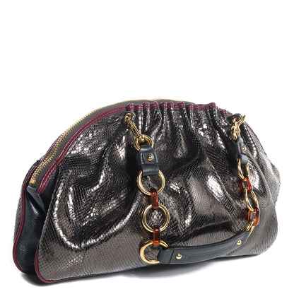 Marc Jacobs Python Capra Satchel Anthracite 3 of 9