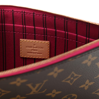 Louis Vuitton Monogram Neverfull MM GM Pochette Fuchsia 6 of 7
