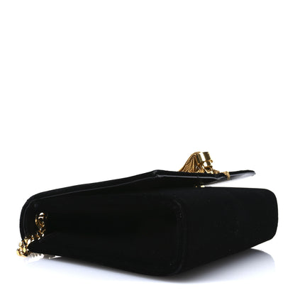 Saint Laurent Velvet Medium Monogram Kate Tassel Shoulder Bag Black 4 of 10