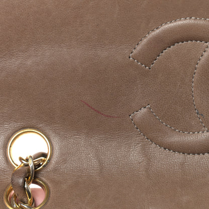 Chanel Lambskin Quilted Small Single Flap Dark Beige 16 of 19