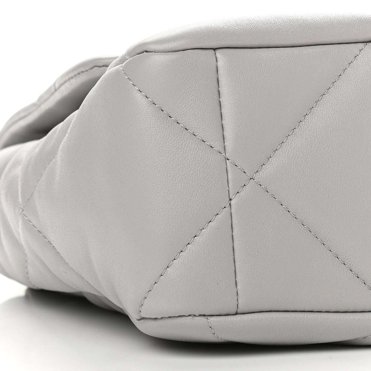 Lambskin Quilted Large Chanel 19 Flap Grey