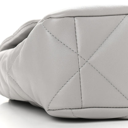 Chanel Lambskin Quilted Large Chanel 19 Flap Grey 8 of 9