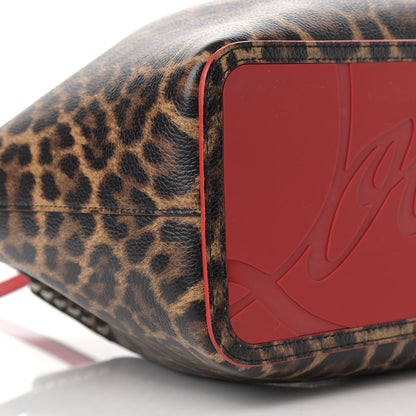 Christian Louboutin Calfskin Empire Leopard Print Spiked Large Cabarock Shopper Tote Brown 7 of 9