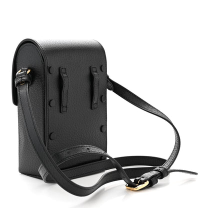 Gucci Dollar Calfskin Vertical Horsebit 1955 Crossbody Bag Black 3 of 9