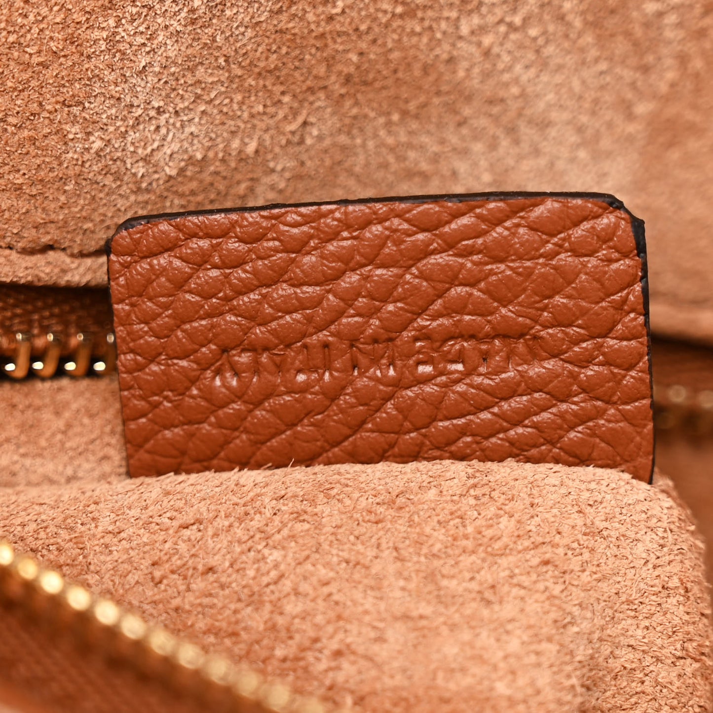Grained Calfskin Triomphe Medium Cabas Anais Tan