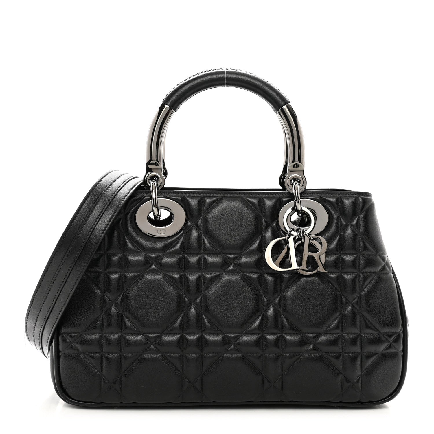 Christian Dior Calfskin Cannage Medium The Lady 95.22 Black 1 of 10