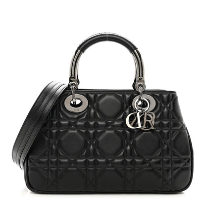 Christian Dior Calfskin Cannage Medium The Lady 95.22 Black 1 of 10