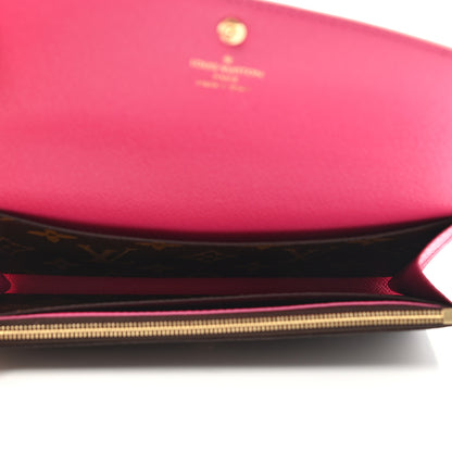 Louis Vuitton Monogram Bloom Flower Emilie Wallet Fuchsia 5 of 8