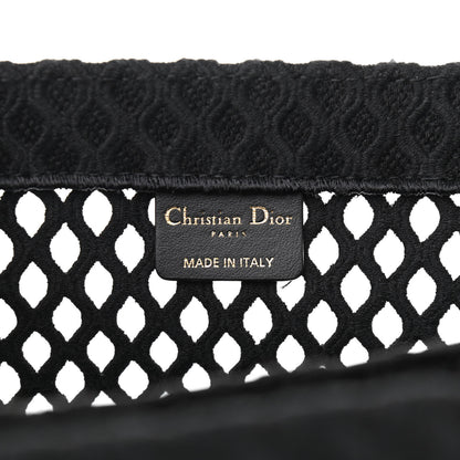 Christian Dior Mesh Embroidered Book Tote Black 6 of 11