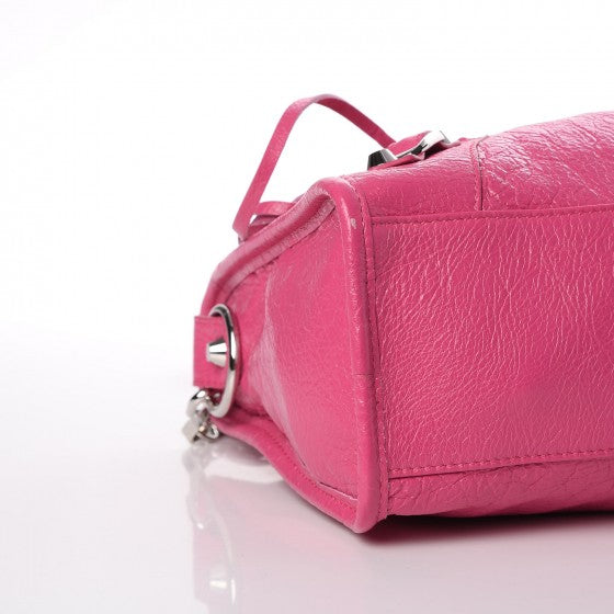 Agneau Classic Silver Hardware S City Rose Flamingo