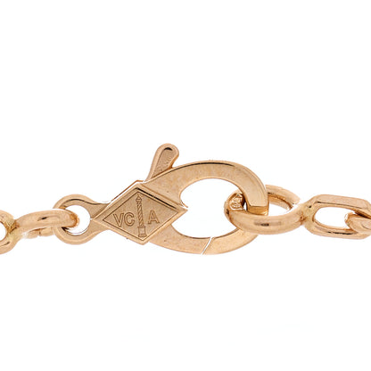 Van Cleef & Arpels 18K Rose Gold Carnelian 20 Motifs Guilloche Vintage Alhambra Necklace 5 of 6