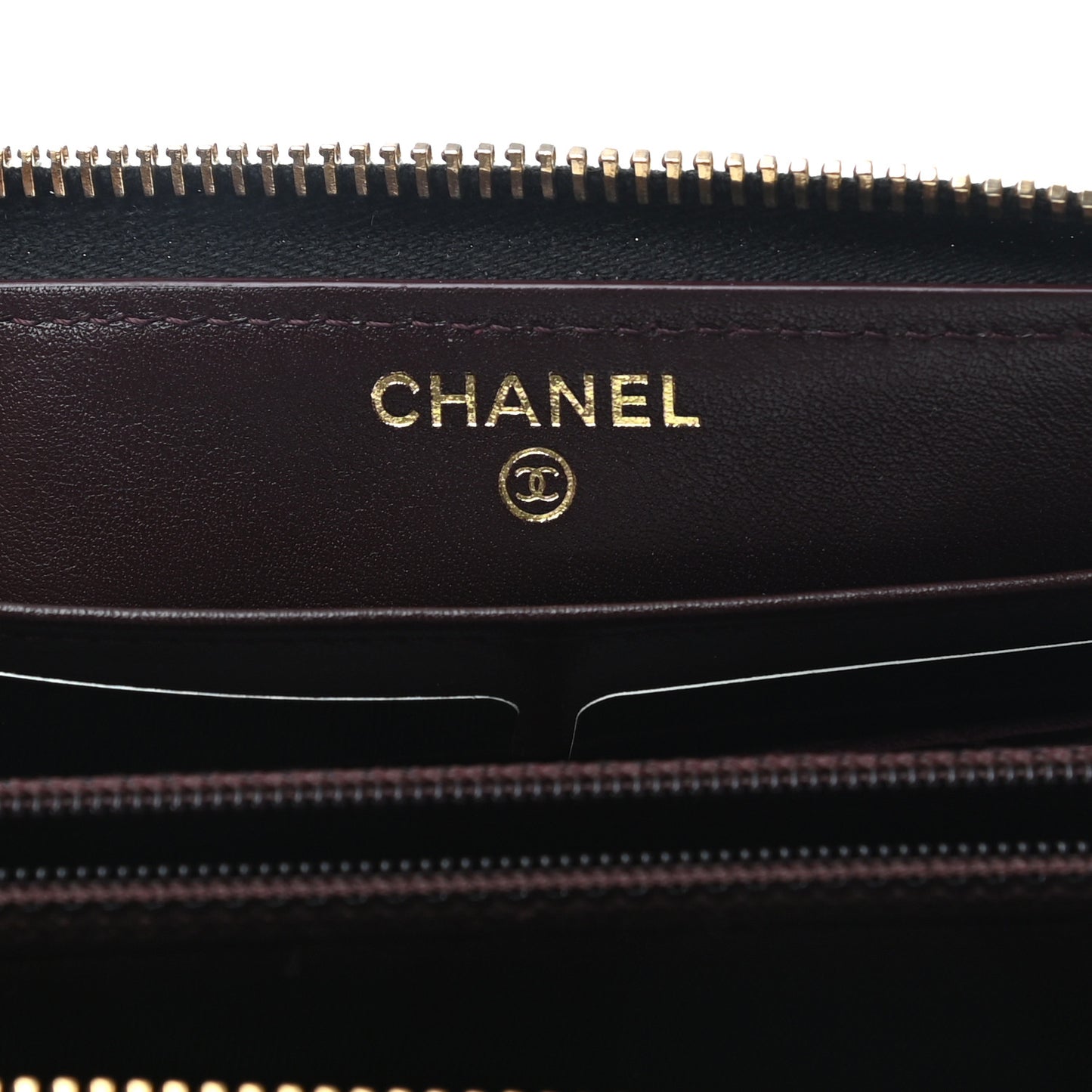 Caviar Quilted Large Gusset Zip Around Wallet Black