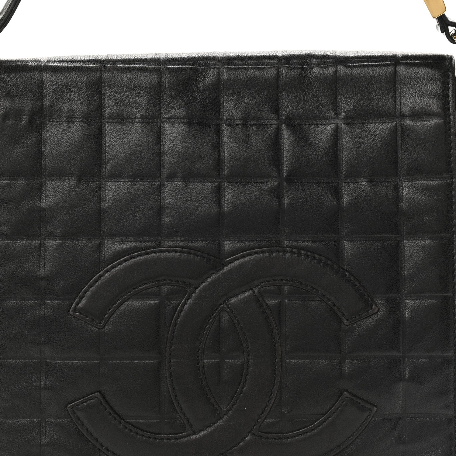 Chanel Lambskin Quilted Small Chocolate Bar Shoulder Bag Black 7 of 9