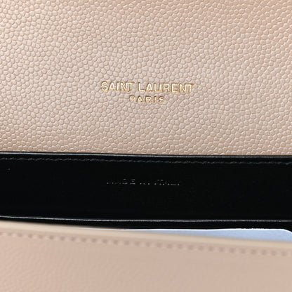 Saint Laurent Grain De Poudre Monogram Cassandra Clasp Bag Beige 6 of 8