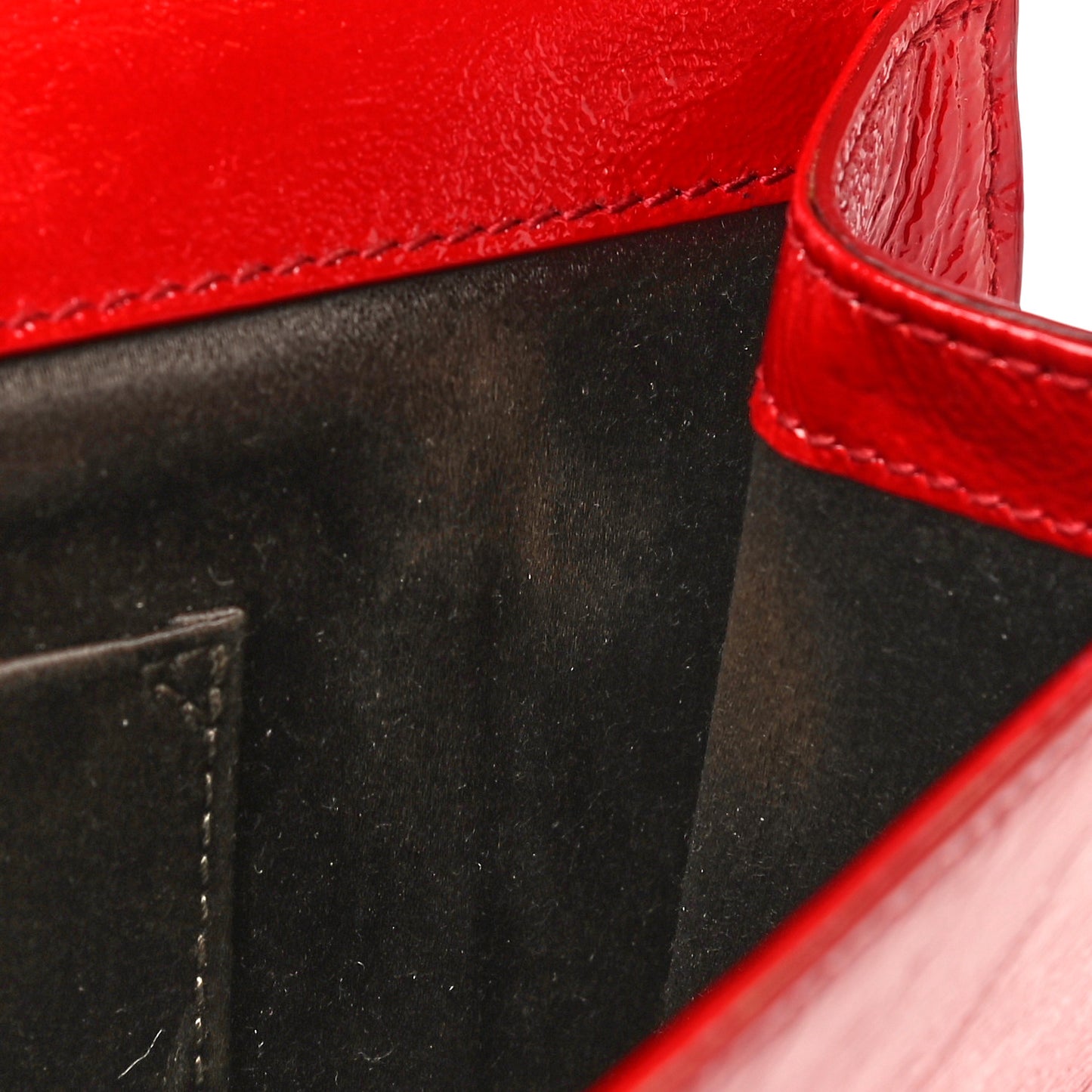 Textured Patent Monogram Large Belle De Jour Clutch Red