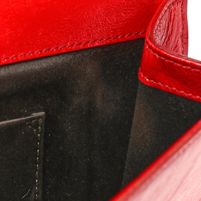 Saint Laurent Textured Patent Monogram Large Belle De Jour Clutch Red 11 of 18