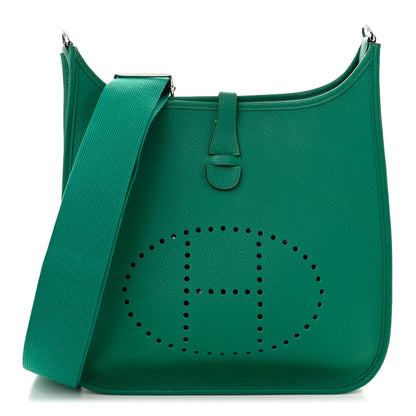 Hermes Taurillon Clemence Evelyne III PM Vert Jade 1 of 10