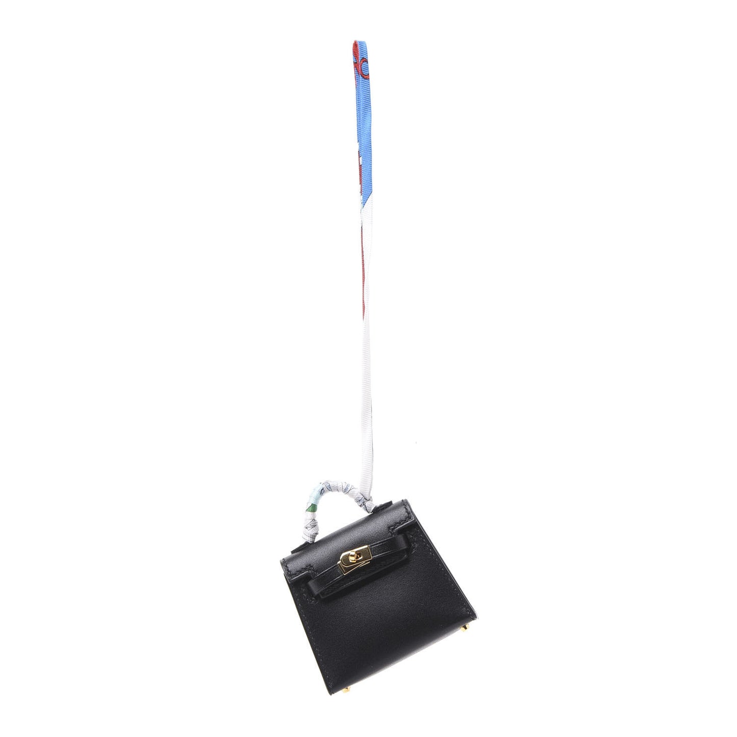 Tadelakt Mini Kelly Twilly Bag Charm Black