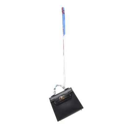Hermes Tadelakt Mini Kelly Twilly Bag Charm Black 1 of 4