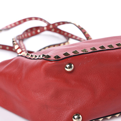 Valentino Garavani Vitello Small Rockstud Tote Rosso Valentino 11 of 13